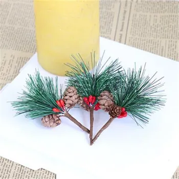 

Fake Single Stem Pine Needles Berry 20P 3.54" Length Foam Berries for DIY Wedding Gift Box Accessorie Christmas Party Decorative
