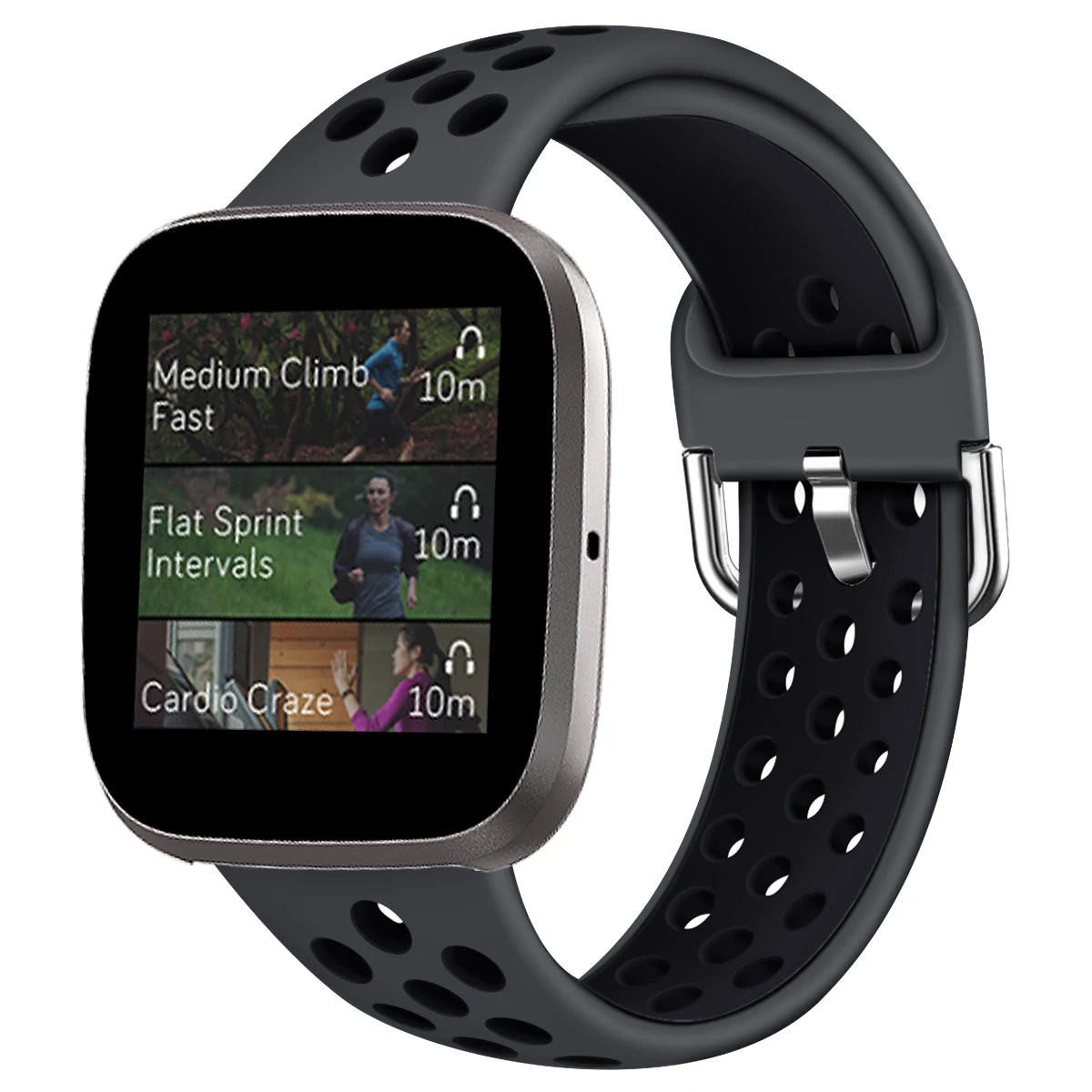 Ремешок для Fitbit Versa 2/Versa Lite Смарт-часы Двухцветный силиконовый дышащий ремешок с пряжкой Для Fitbit Versa 2 ремешок на запястье - Цвет: 02