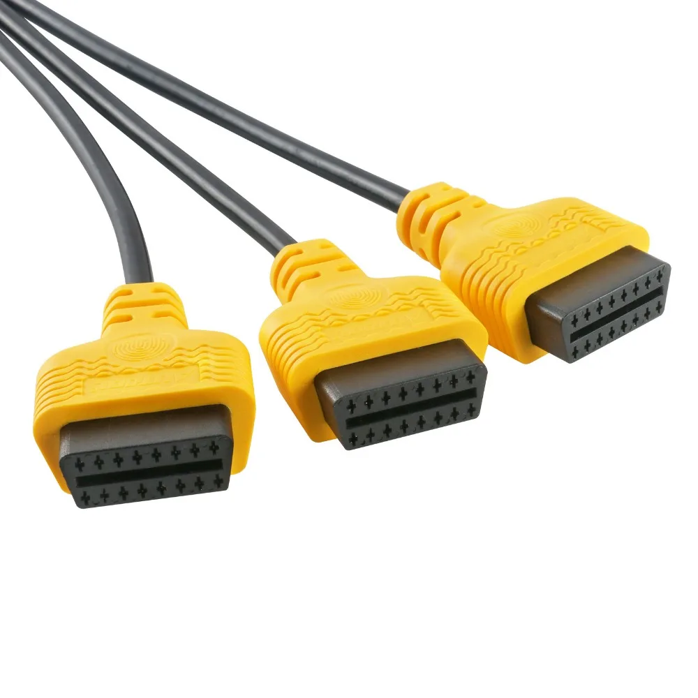 AUTOOL OBD2 разделительный Тестовый Кабель OBD 2 удлинительные Y кабели 1 до 3 конвертер адаптер провода 50 см J1962M до 3-J1962F OBD2 удлинитель сплит-шнур