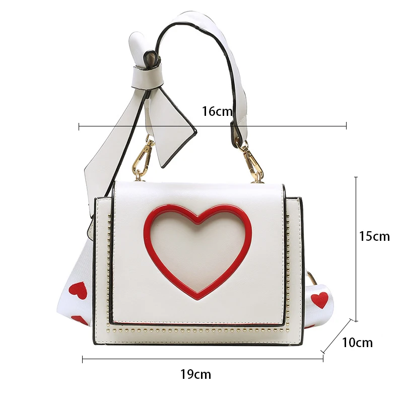 Women's Heart Shaped Wild Messenger Bag Shoulder Bag Fashion Handbag SHAN 