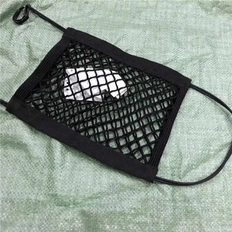 Fuel Tank Luggage Net Black Motorcycle Mesh Hook Hold Bag Cargo Storage Holder for Motorcycle Car General Flexible Suitcase