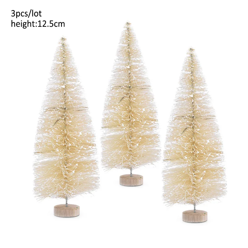 5-16 см мини-елка arbol de navidad поддельные сосны DIY фото реквизит для украшения дома Рождественский подарок на год - Цвет: 3pcs 12.5cm B01