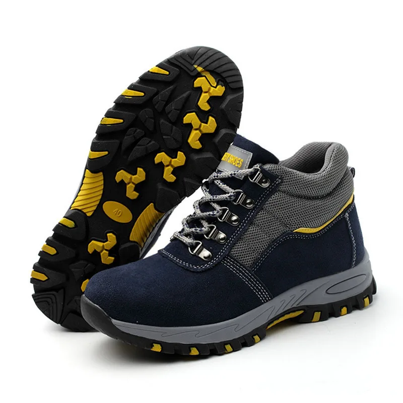Steel Toe Cap Impacts-resistant Men Safety Boots Indestructible Anti-Puncture Working Shoes Man Safety All In One Safety Shoes