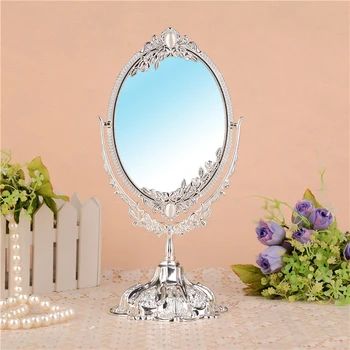 

European Bronze Mirror Table Large Double-sided Cosmetic Mirror Dormitory with High Definition Beauty Retro Princess Mirror
