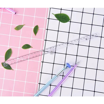 

30Cm Clear Transparent Plastic Acrylic Folding Straight Rulers Student Children Drawing Stationery School Supplies
