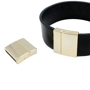 

Aaazee 20mm Flat Magnetic Clasps 20mmx3mm Hole Bracelet Making Flat Leather Glue In Gold Jewelry End