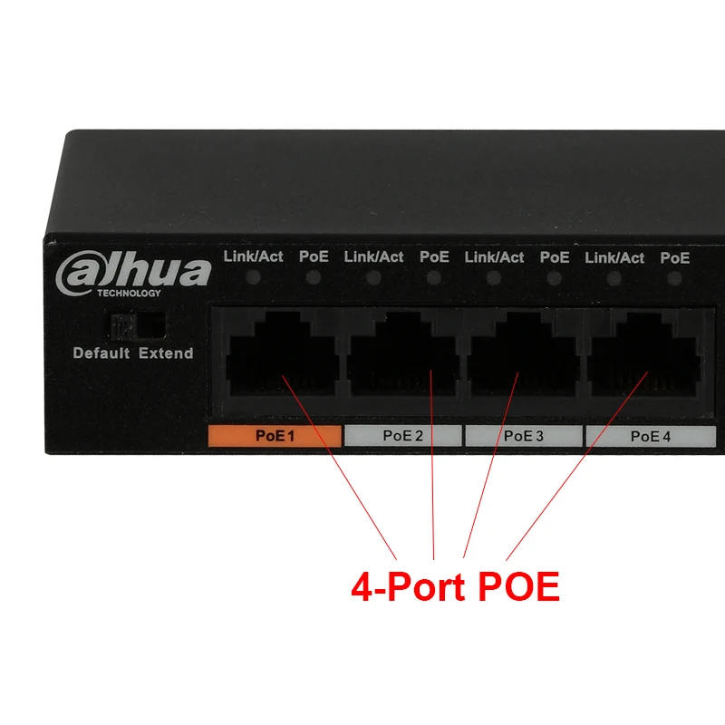 Сетевой видеорегистратор Dahua PFS3006-4ET-60 4-Порты и разъёмы коммутатор питания через ethernet(неуправляемый) Sup Порты и разъёмы s PoE Мощность Противоугонный замок отверстие IEEE802.3 u IEEE802.3X стандартов