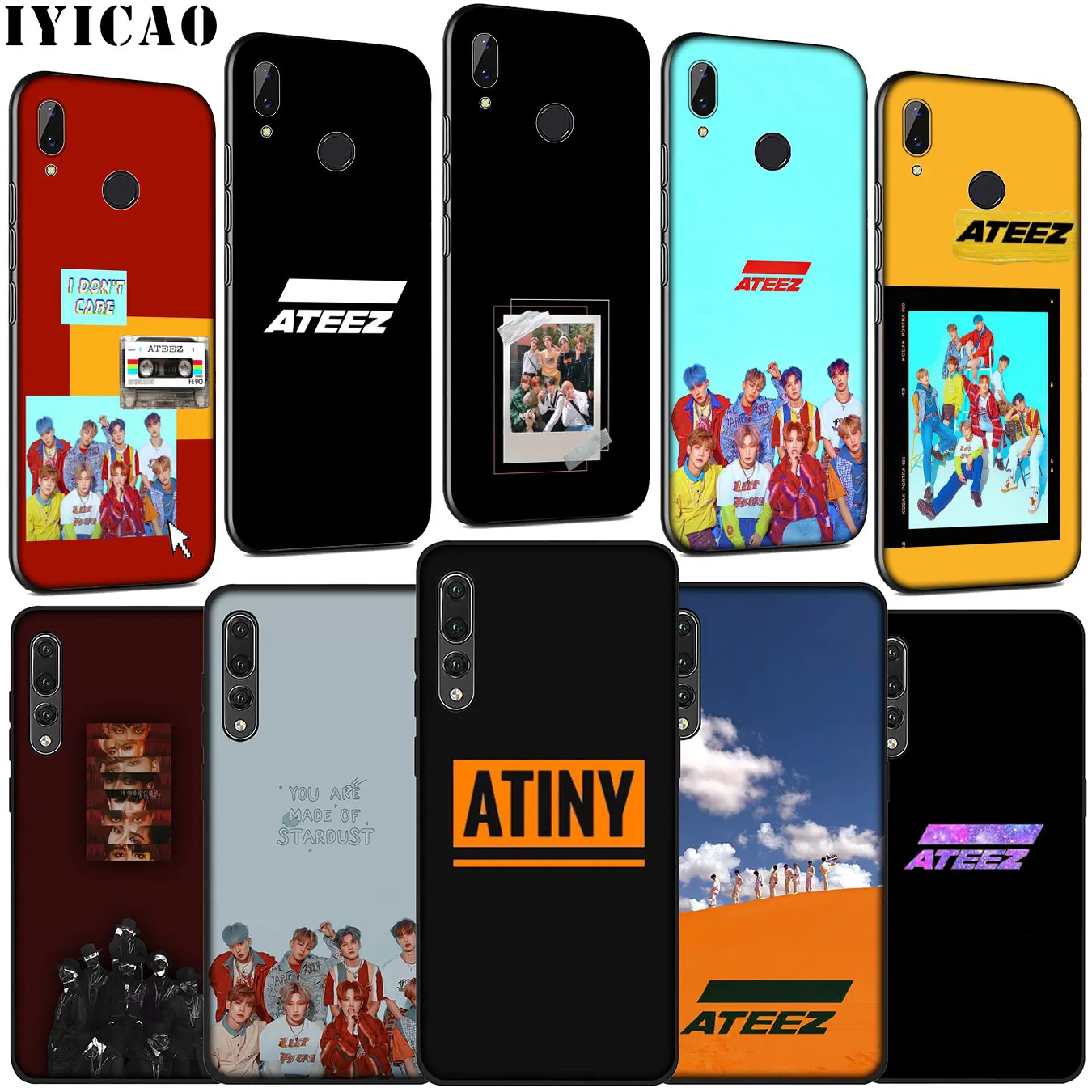 ATEEZ HongJoong Soft Silicone Cover Case for Huawei P30 P20 Pro P10 P9 Lite Mini 2017 2016 P Smart Z Plus 2019 |