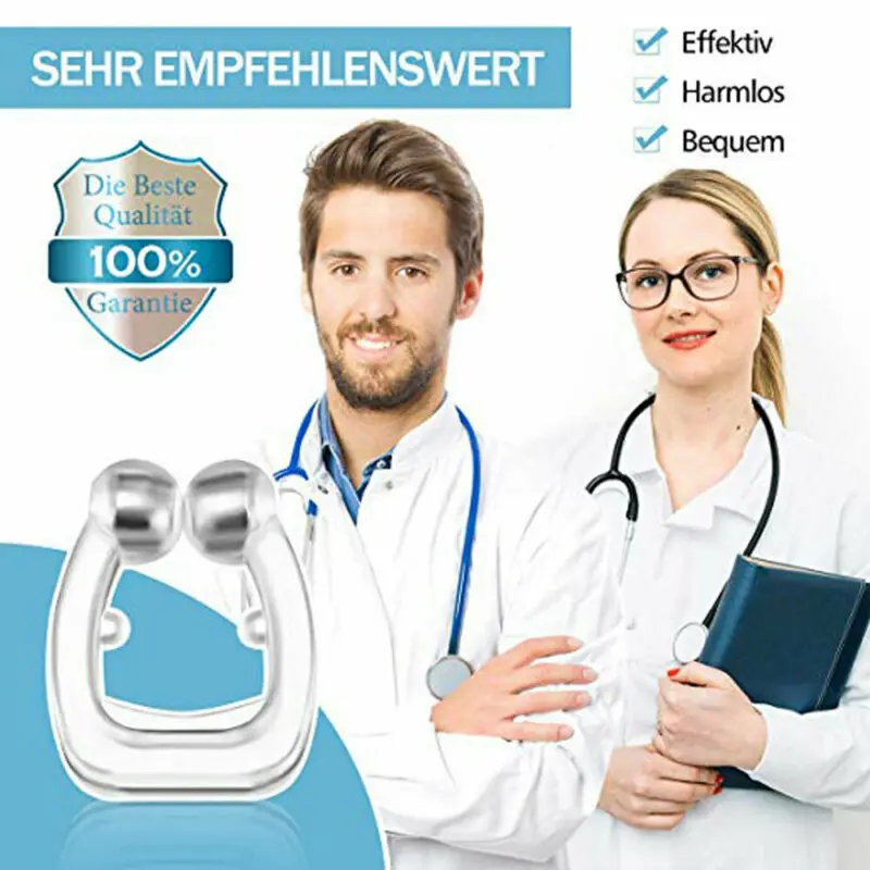 Микро CPAP апноэ сна устройство стоп храп магниты силиконовый зажим для носа антихрап