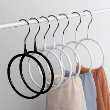 

Creative Multifunctional Large Round Metal Scarf Scarf Hanger Household Tie Towel Ring Storage Rack