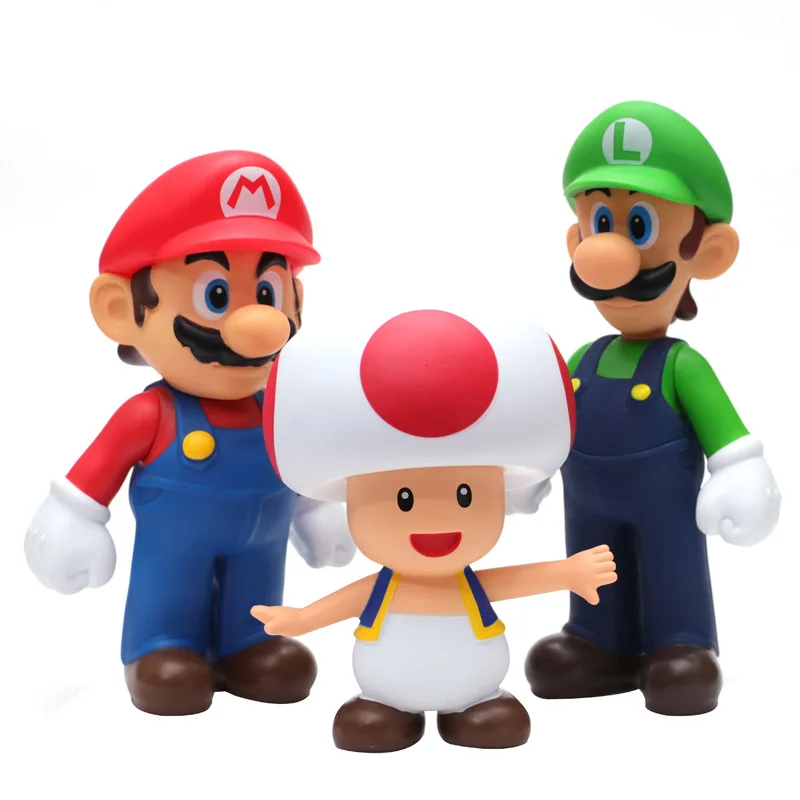 Figuras de acción de Super Mario bros, Mario Bros, Luigi, Odyssey, modelo de Anime de PVC