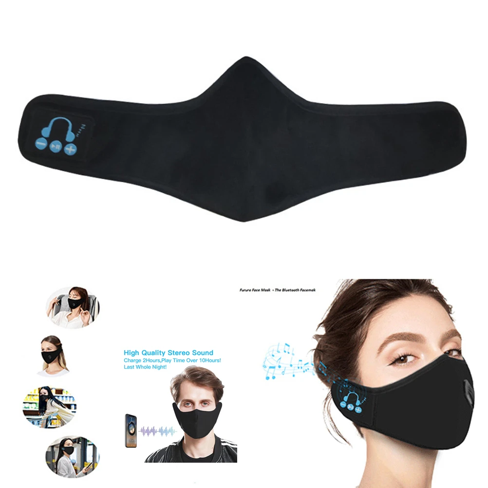 Беспроводные наушники bluetooth маска для сна уличная звонков музыкальная гарнитура