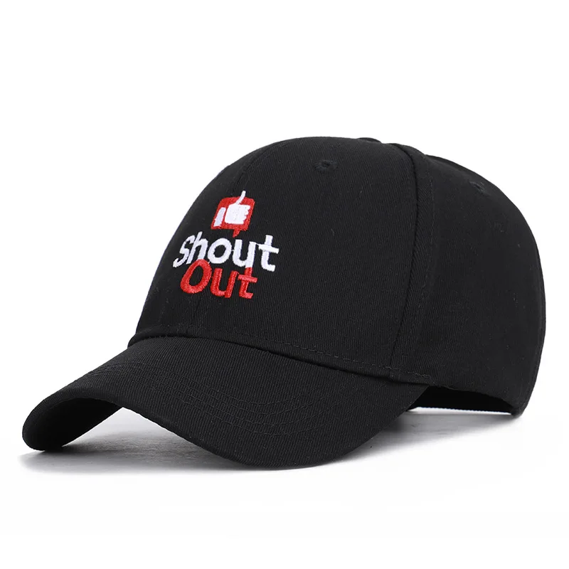 

Spring Summer 2019 New Letter shout out Baseball Cap Foreign Trade Thumb Explosive Couple Sunshade Cap