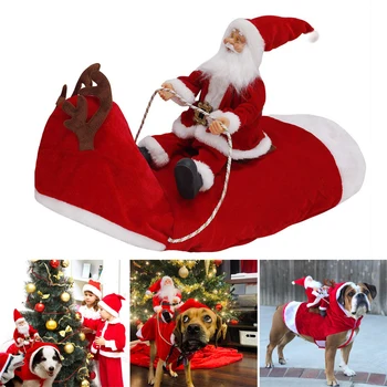 

Dog Costumes Pet Costume Pet Halloween Christmas Suit Style Santa Claus Christmas Pet Dogs Outfits UD88