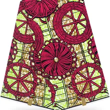 Африканская вощеная ткань принтом Анкара ткань африканская ткань высокого качества 12 ярдов хлопок ткань для платья африканская настоящая восковая HH-Y21