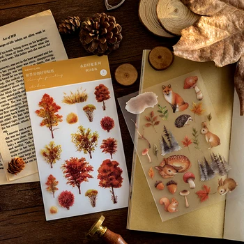 

Creative Forest Series Bullet Journal Flowers Leaves Decorative Stationery Stickers set Scrapbooking DIY Diary Album Stick Lable
