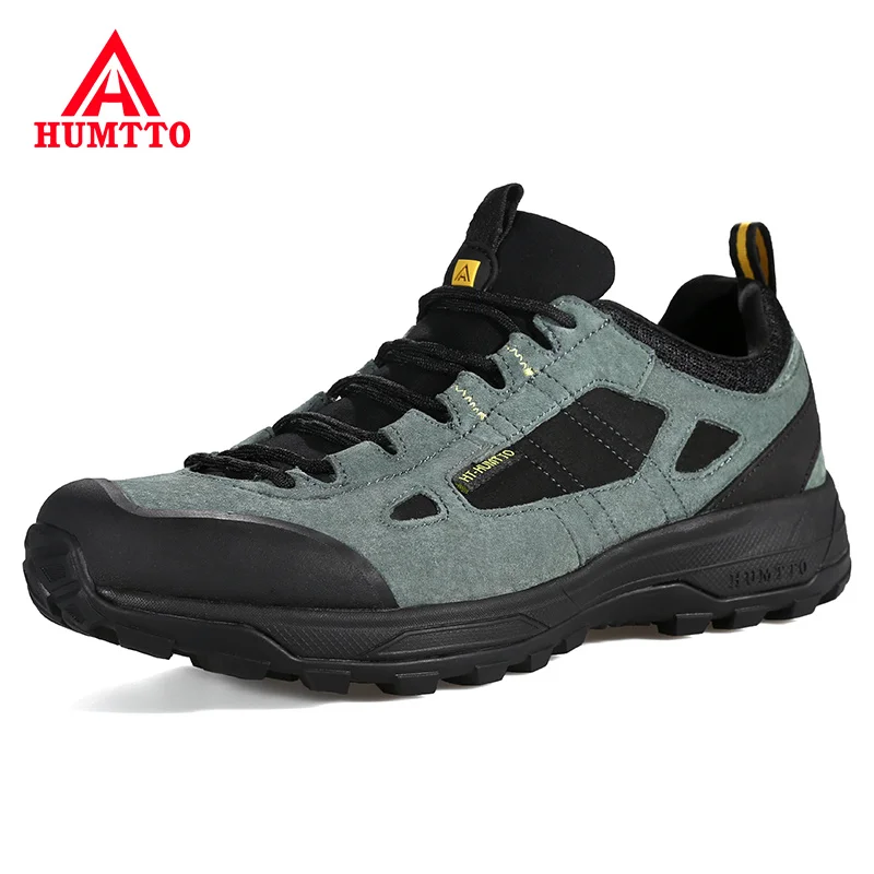 

HUMTTO Genuine Leather Hiking Shoes for Men Outdoor Sport Trekking Large Size Mens Shoes Autumn Winter Lacing Athletic Sneakers