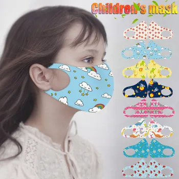 

10PCS Fashion Kids Children Cotton Mouth Masks Cartoon Face Masks Reusable Print Washable Masks Face Dust-proof Mouth Cover
