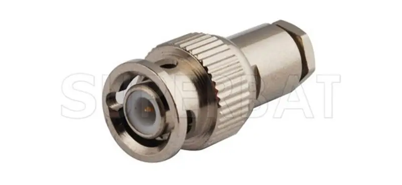 Mini BNC Clamp Male RF Coaxial Connector for LMR100 RG174 RG316 Cables