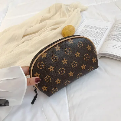 Стиль, модная женская косметичка, полиуретановая полукруглая сумка, водонепроницаемая, носимая, удобный клатч, косметичка, клатч, модная - Цвет: Оранжевый