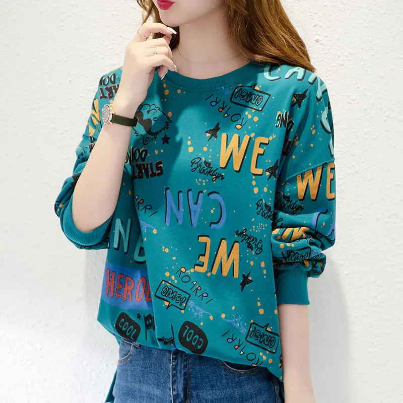

Trendy Brand Sweater Women's New Autumn and Winter Plus Velvet Thick Korean Loose Ins Casual Lazy Style Pullover Top