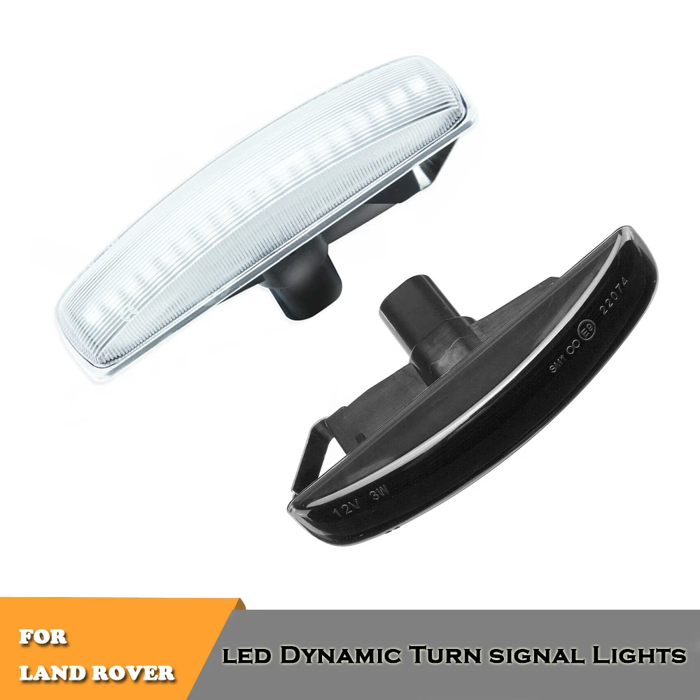 

2x LED dynamic turn signal indicator repeator lights for Land Rover Freeland 2 Discovery 3 4 LR2 LR3 LR4 Range Rover Sport