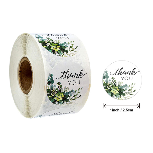 Thank You Stickers Seal Labels Scrapbook Handmade Sticker Wedding Party Christmas Gift Bag Decorations