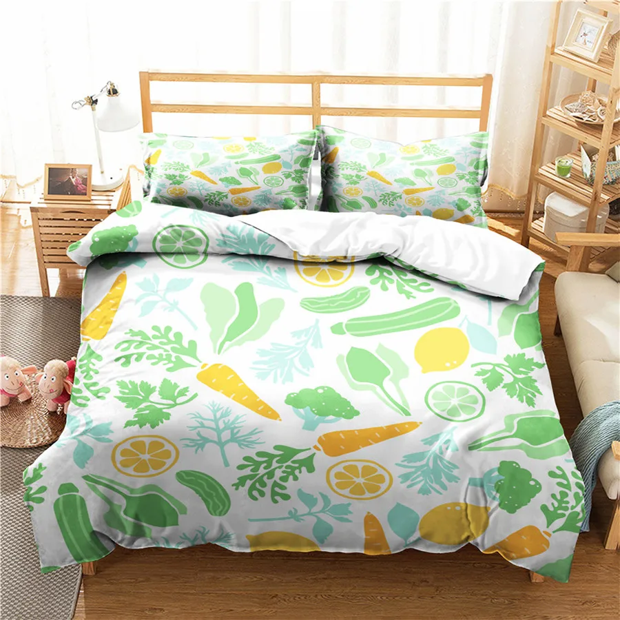 

A Bedding Set 3D Printed Duvet Cover Bed Set Colorful Fruits Home Textiles for Adults Bedclothes with Pillowcase #SG08