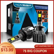 NOVSIGHT H4 Salut/Lo Faisceau LED H7 Mini Voiture Phares H11 H8 LED HB3 HB4 9005 9006 H1 H3 9007 H13 880 881 12V Voiture Feux Antibrouillard