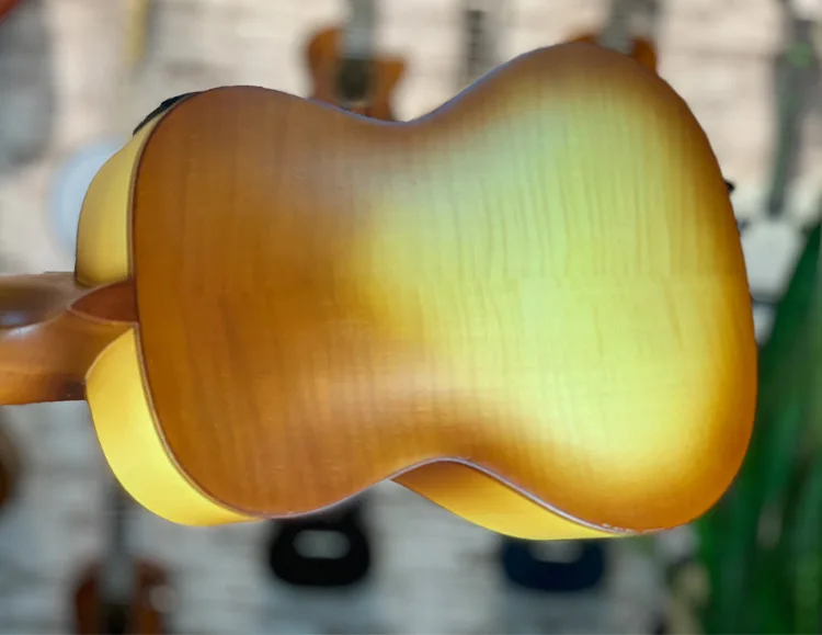 Джазовая укулеле 23 дюйма All Maple Mini Electri концертная акустическая гитара 4 струны Гавайская звукосниматель для путешествий музыкальная гитара