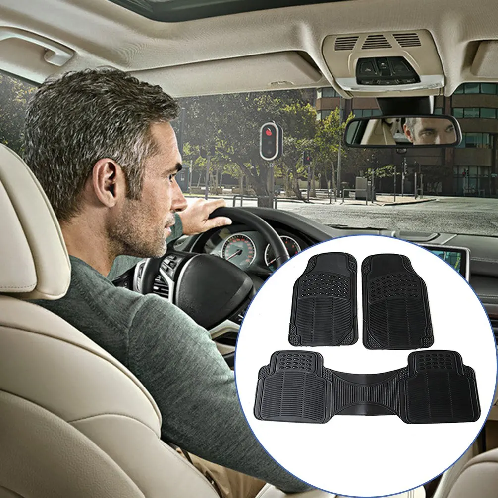 

Car Floor Mats Non-Slip Material Auto Floor Mats Black Auto Accessories Liner Carpet Floor Mats Interior