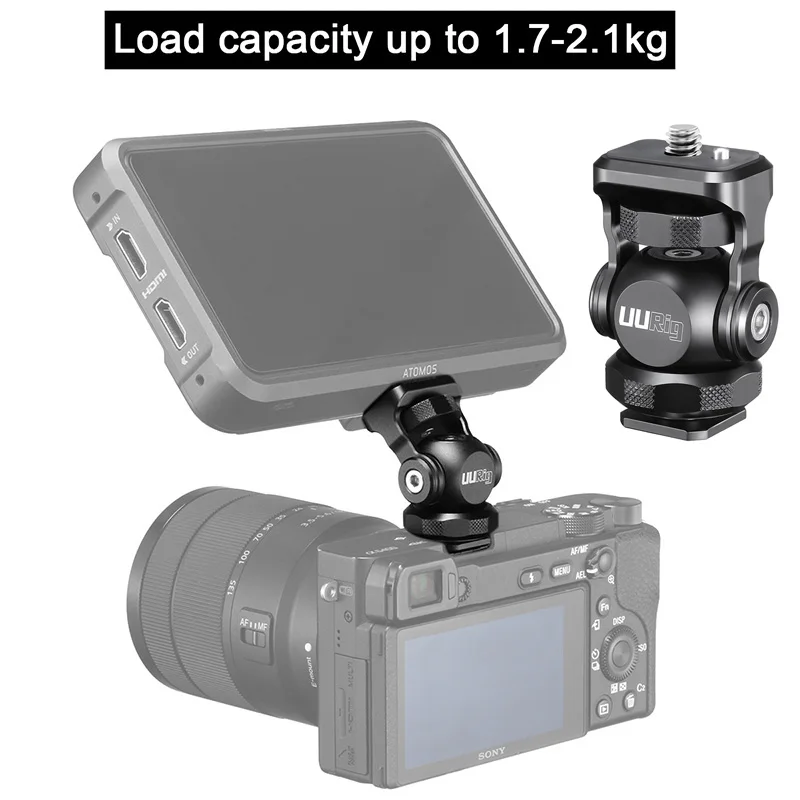 Кронштейн для монитора UURig R015 с холодным башмаком алюминиевый регулируемый