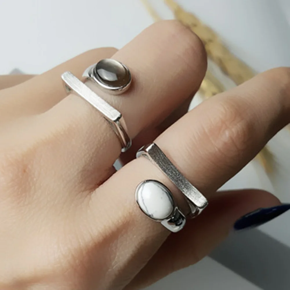 Anillos Plata 925 Para Mujer Кольца Настоящее серебро 925 проба кольцо для женщин винтажное натуральное Серебро S925 многослойное Открытое кольцо