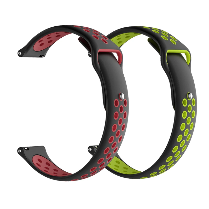 2 шт./упак. силиконовый ремешок для часов для Huami Amazfit Stratos 2 Pace браслет для Amazfit GTR 42 мм 47 мм ремешок Gts ремешок для часов - Цвет: 17