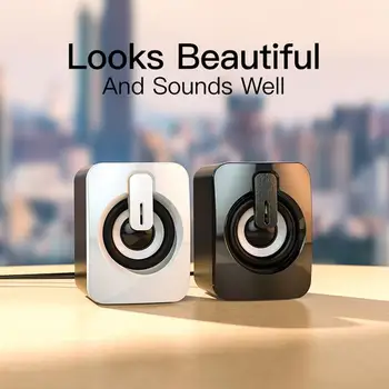 

Portable Mini USB Speaker Wire-controlled Volume Adjustment DC 5V 3.5mm Stereo Speaker for Computer PC Laptop Notebook