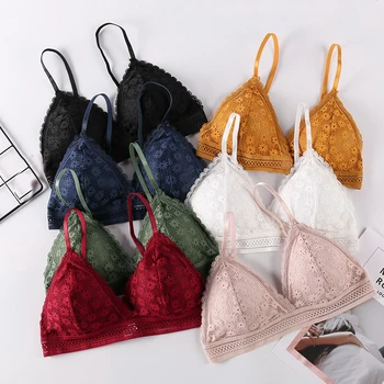 

New Women Lace Bra Sets Seamless Underwear Backless Vest Sexy Panties Padded Bralette Lingerie Ultrathin Briefs Female Intimates