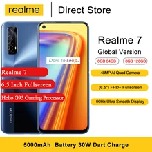 Realme 7 Global-Version NFC 64gb 6gb GSM/LTE/WCDMA Adaptive Fast Charge Octa Core Side-Mounted