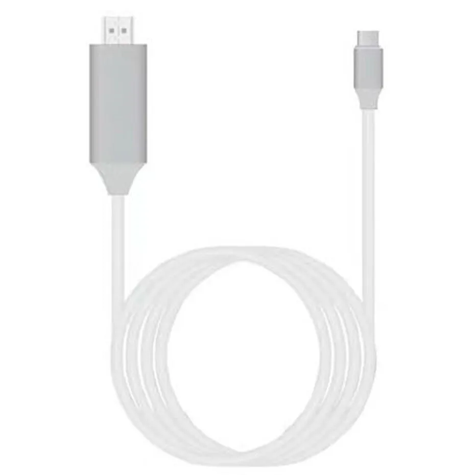 Кабель-адаптер USB 3,1 к HDMI 4K 2M type C к HDMI кабель для MacBook samsung Galaxy S9/S8/Note 9 HDMI(с розничной упаковкой