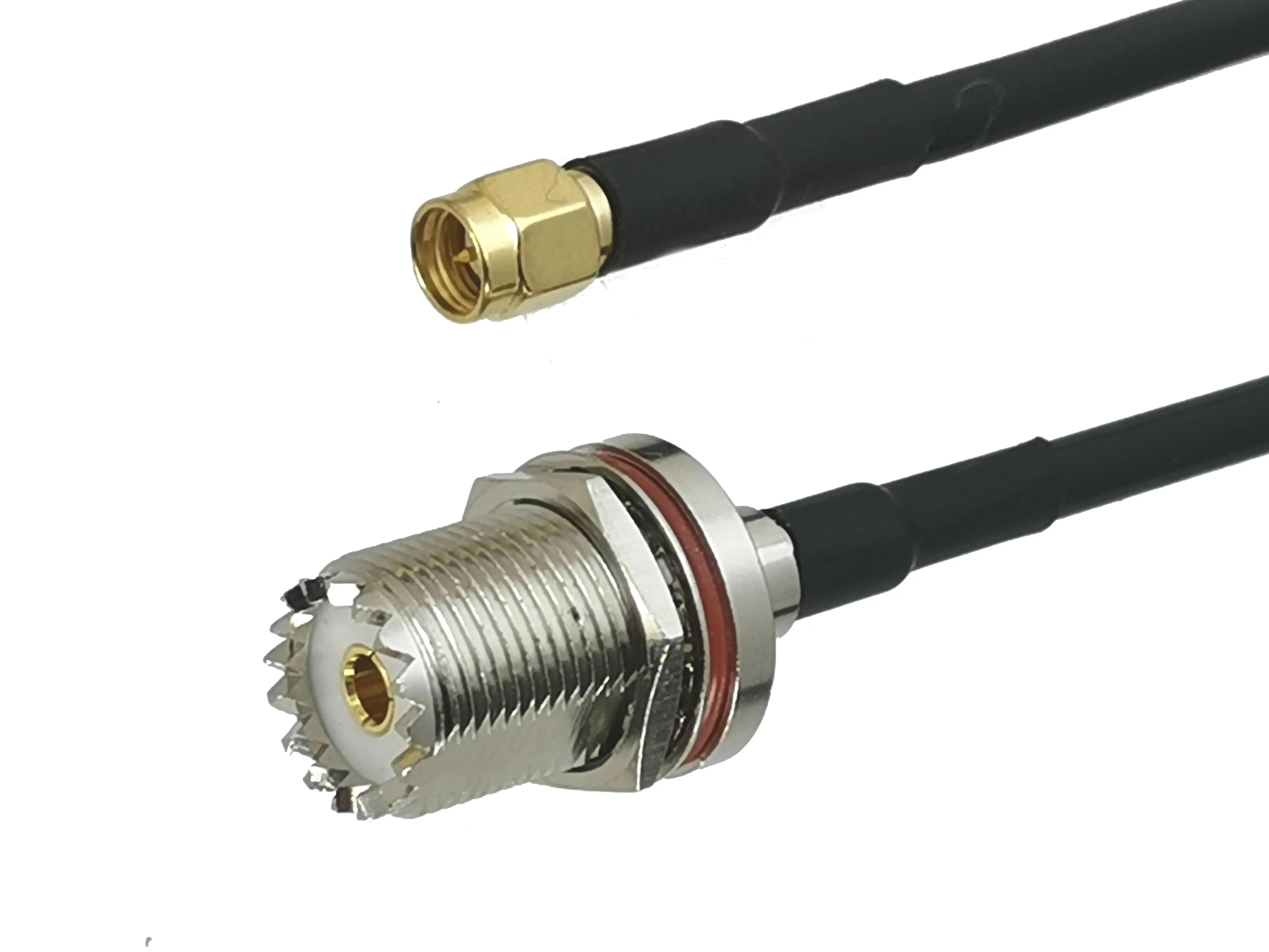 1 шт. RG58 SMA штекер к UHF SO239 гнездовой разъем Гайка перегородка коннектор RF