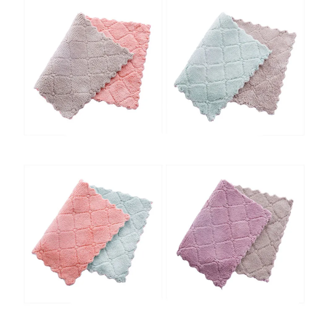 Dishcloth Microfiber Kitchen Towel For Window Rags Glasses Washing Dish Towels 20 non-stick oil dish towel rags New Arrivals 85