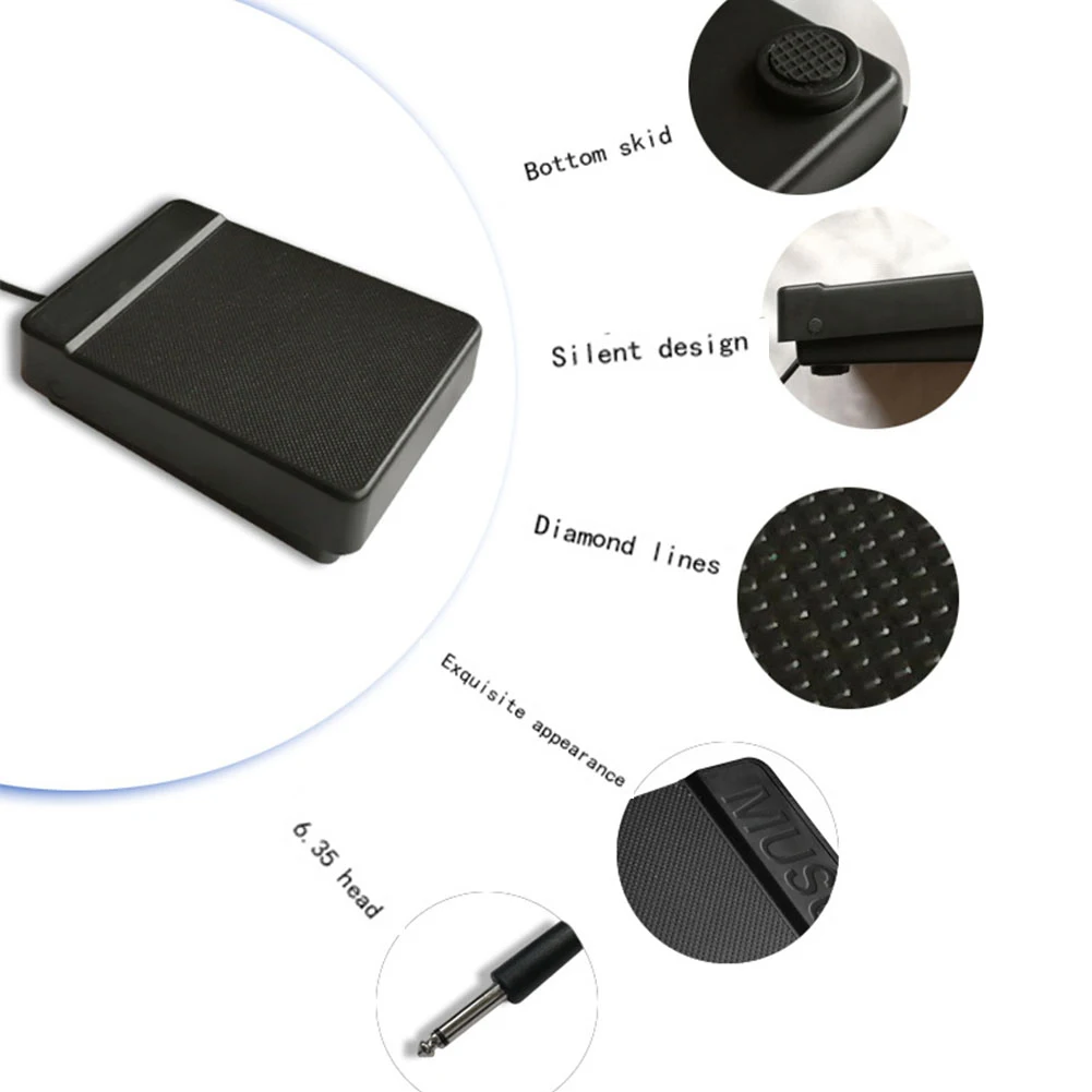 Electronic Organ With Plug Low Noise Parts Instruments Durable Piano Universal Accessories Guitar Sustain Foot Pedal Cable