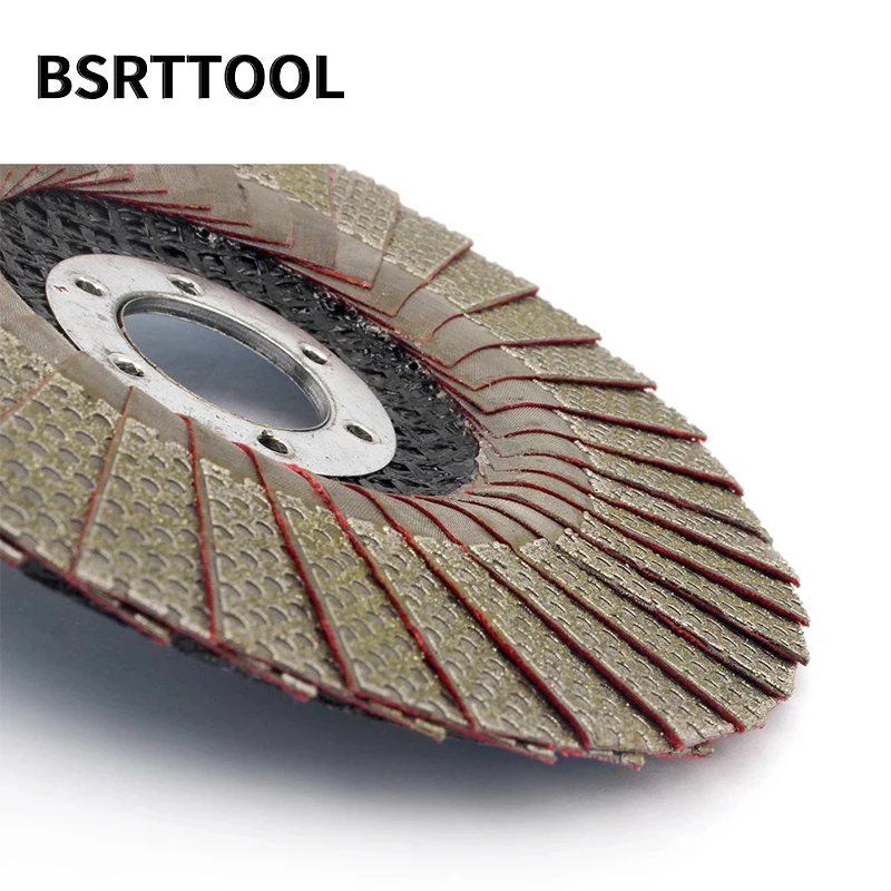 BSRTTOOL 4/5 inch Diamond Grinding Wheels Electroplated Flap Disc Marble Concrete Abrasive Pads For Angle Grinder Sanding 1Pc