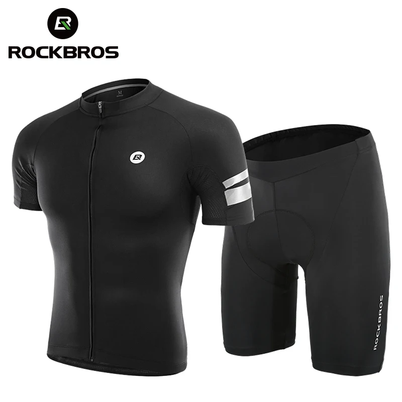 ROCKBROS Cycling Clothes Summer Cycling Jersey Set Men Women Shorts T-shirt MTB Road Bike Breathable Bicycle Equipment Black cycling jersey,cycling shirt,cycling suit,cycling jersey set
