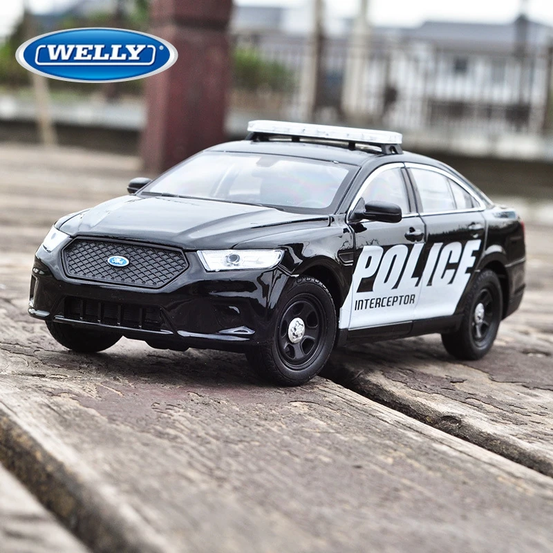 WELLY 1:24 Ford Полицейская машина, модель автомобиля из сплава, модель автомобиля, украшение автомобиля, коллекция подарков, игрушка для литья под давлением, модель для мальчика