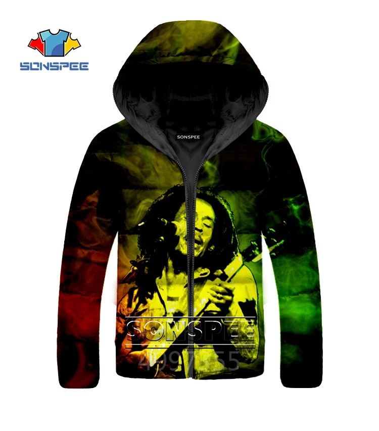 SONSPEE,, Bob Marley Singer, Harajuku, 3D принт, хип-хоп, пуховик для мужчин, wo, для мужчин, забавная, зимняя, теплая, уличная куртка, женская, новинка, G1
