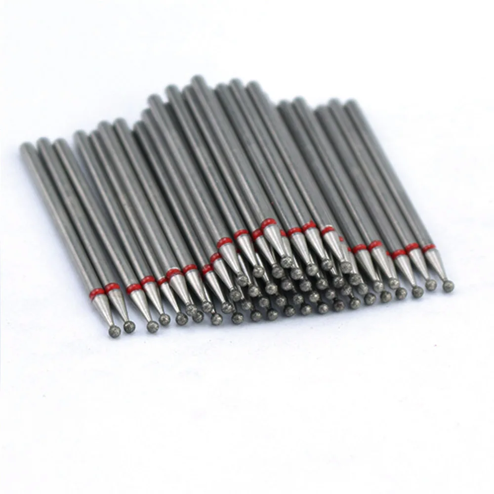 50pcs Diamond Nail Drill Bit for Electric Manicure Machine Accessories Nail Art Tools Polish Remover Mills Cutter Nail Files