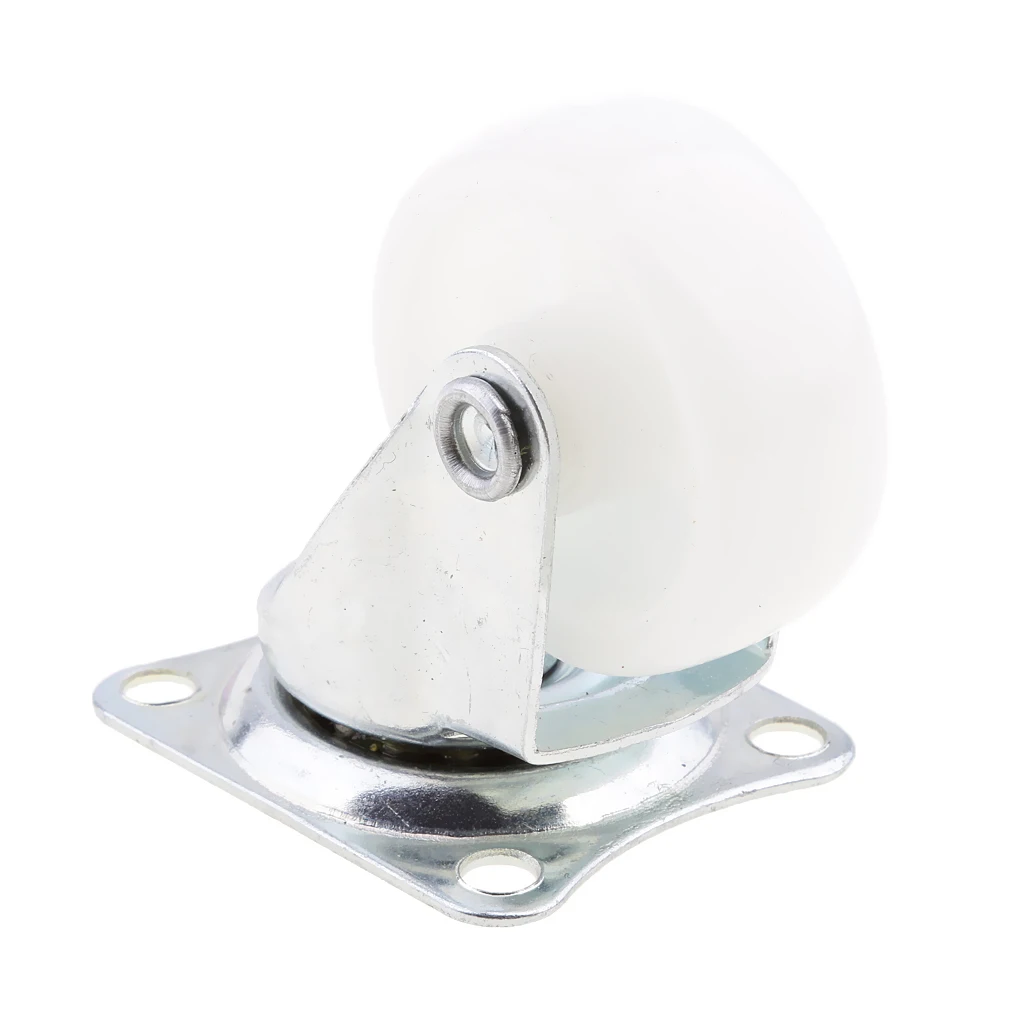 4PCS Heavy Duty Swivel Casters Wheels Castor Roller Bearing Wheel White