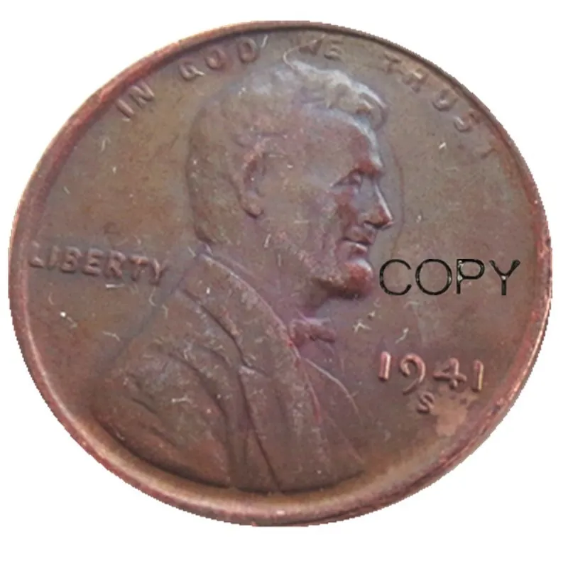 США один цент 1941 P/D/S копия монет - Цвет: 1941S