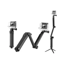 Переносной монопод для камеры 3-секционный Мультифункциональный в комплекте со складывающейся рукояткой и рычажный штатив крепление для GoPro палка для селфи палка аксессуары