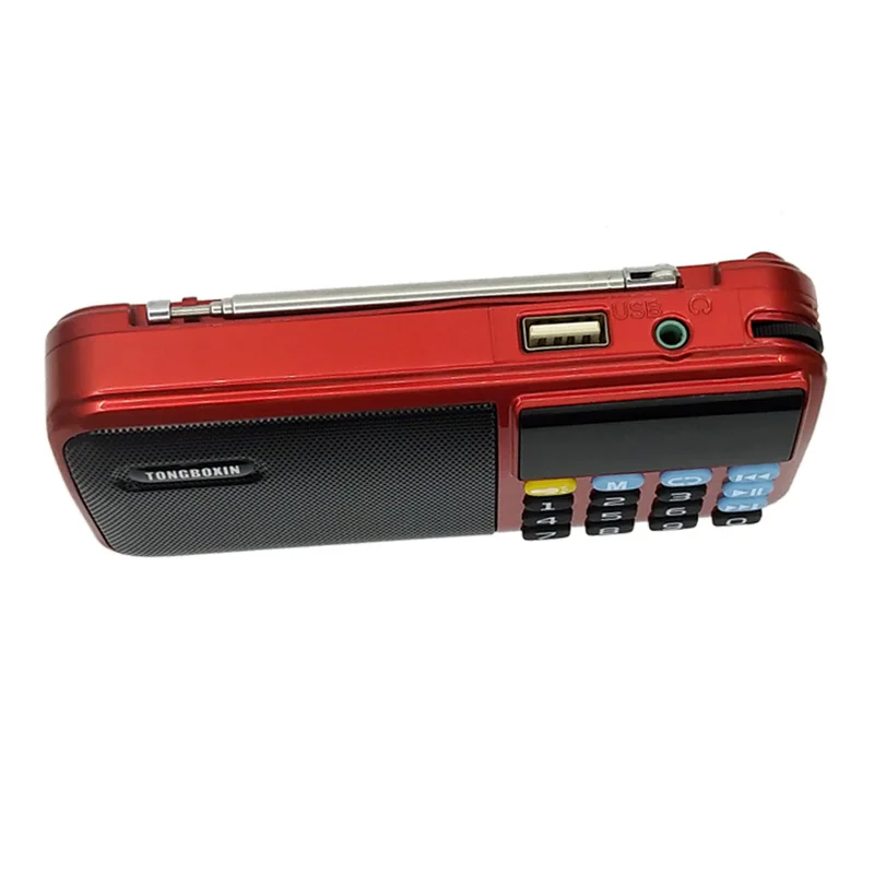 C 803 Portable Bluetooth Speaker FM Radio Receiver USB TF MP3 Player With LED Flashlight Support 2 Rechargeable 18650 Battery